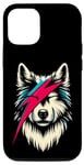 Coque pour iPhone 15 Wolf Rock Music Concert Band Retro Novelty Funny Wolf