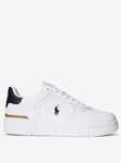 Polo Ralph Lauren Masters Court Trainers - White/Black, White/Black, Size 9, Men