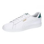 Puma Unisex Adults Puma Smash 3.0 L Sneakers, Puma White-Malachite-Puma Gold, 42.5 EU