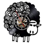 TANCEQI Horloge Murale en Vinyle Disque Animaux Raton Laveur Vinyle Horloge Murale, Pop Décoration for Moutons Chien Cadeau Chambre Décoration Murale 12 Pouces