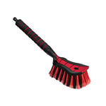 ToM PaR Brosse de Lavage I Brosse à Eau I avec raccord d'eau I Ouverture Rapide du Robinet d'eau I Poils serrés I Poignée Confortable I Voiture | Jardin | Longueur: 44 cm I Rouge