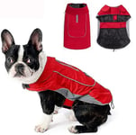 Morezi Dog Warm Coats Jackets Waterproof Coats with Harness Hole Puppy Coat for Small Medium Dogs - Red - XXXL