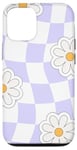 iPhone 13 Pro White and Blue Checkerboard Groov Preppy Aesthetic Case