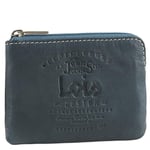 Lois - Porte Monnaie Homme Cuir Souple Petit Format - Petit Porte Monnaie Homme - Bourse Porte Monnaie Multi Rangements Anti RFID. Porte Carte Cuir., Bleu