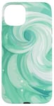 iPhone 15 Plus Swirl Green Color Illustration Pattern Abstract Art Case