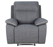 Fauteuil relax manuel CONRAD tissu gris