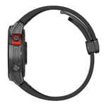 22mm silikonikellon ranneke Garmin Epix Pro 47mm/Fenix 7/Fenix 7 Prolle Musta