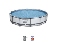 Bestway Steel Pro 56595, 10220 L, Pool Med Ram, Blå, Grå, 37,3 Kg