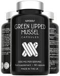 Green Lipped Mussel for Humans & Dogs - New Zealand Green Lipped Mussel Capsules 1000mg - High Strength Joint & Mobility Supplement with Omega 3-100% Pure Powder - 90 Tablets - Made in The UK