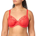 Elomi Women's Charley Underwire Plunge Bra, Opaque, Salsa, 42HH