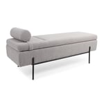 Banquette & Coffre Bouclette "Loyd" 140cm Gris