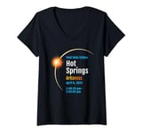 Womens Hot Springs Arkansas AR Total Solar Eclipse 2024 :: 1 :: V-Neck T-Shirt