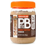 PBfit Chocolate Peanut Butter Powder - 88% Less Fat, 5g of Protein, Gluten Free Natural Nut Butter Spread - Powdered Peanut Butter Spread from Real Roasted Pressed Peanuts and Cocoa - 225g