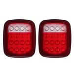 2 st LED Baklyktor Bakbromslampor Stopp Backlampa Passar för Jeep Wrangler CJ 76‑06