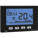 VEMER VE726600 Chronos Key - Thermostat d'ambiance pour Le Chauffage et la Climatisation, Programmation Hebdomadaire, Alimentation par Piles, Noir