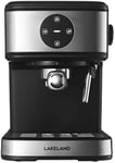 Lakeland Digital Espresso Maker Black – Includes Steam Wand for Frothed Milk Mak