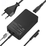 Chargeur Surface Pro 65W pour Microsoft Surface Pro X/Pro 8 / Pro 7 / Pro 6 / Pro 5 / Pro 4,Surface Laptop 4/3/2/1, Surface Book 1/2,Surface Laptop Go & Surface Laptop Studio