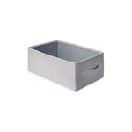 Emuca - Panier organisateur de placard et de dressing Hack, Effet textile gris, Tissu, 1 lot de 6 unités - talla