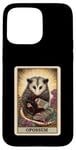 Coque pour iPhone 15 Pro Max Esthetic Cottagecore The Opossum Possum Jeu de cartes Tarot