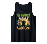 Grandad Of The Wild One Zoo Birthday Family Safari Jungle Tank Top