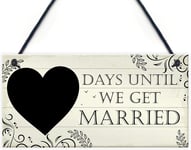 RED OCEAN Wedding Countdown Chalkboard Plaque Sign Engagement Gift Fiance Mr & M