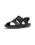 Camper Right Nina-K201514, Sandales Plates Femme, Noir, 35 EU