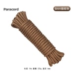 Corde parapluie multifonctionnelle pour l'extérieur,parachutiste,sauvetage,escalade,tente,cordes d'amendements,6mm,15 sante,10m,550 - Type Wolf Brown