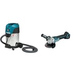 Makita Aspirateur Industriel 30L 1000W 210 mbar VC3011L & DGA504Z - Mini-meuleuse à Batterie 18V Lithium-ION 125 mm BL Seule Machine sans Chargeur ni Batterie 60 x 450 mm,Noir