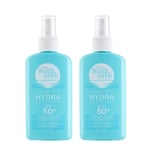 Bondi Sands Broad Spectrum UVA & UVB Protection Hydra UV Protect SPF50+ 40ml x2