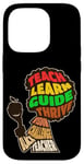 iPhone 14 Pro Afro Teacher African American Inspirational Word Cloud Case