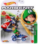 Die Cast Modèle Kart Sneeker De Baby Luigi De Super Mario 1:64 5cm Hot Wheels