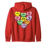 Funny Candy Heart Anti Valentine's Day Sarcastic Love Joke Zip Hoodie