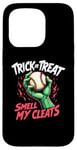 Coque pour iPhone 15 Pro Trick or Treat Smell My Cleats Baseball Halloween