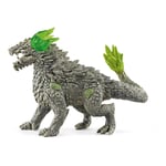 SCHLEICH Eldrador Creatures Stone Dragon Toy Figure, Grey/Green (70149)