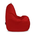 Pouf Poire Relax Similicuir Outdoor Rouge Happers xl