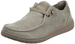 Skechers Homme Melson-Raymon Canvas Slip on Mocassin, Taupe, 46 EU