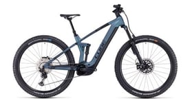 Vtt electrique tout suspendu cube stereo hybrid 140 hpc abs 750 shimano deore xt 12v 750 wh 29   gris bleu smaragd 2023