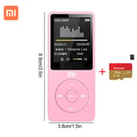 XIAOMI-Lecteur MP3,Radio FM,Bluetooth,Affichage Numérique,MultiXXL,Lecteur MP4,Baladeur Audio de Poche,Lecture de Musique - Type Pink With 16Gb