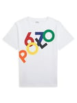 Polo Ralph Lauren Boys Graphic Polo Short Sleeve T-Shirt - White, White, Size 6-7 Years=S