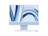 Apple iMac 24" M3, 8-Core CPU, 8-Core GPU - 24 Gt yhteismuistia - 256 Gt SSD‑tallennustila - Sininen