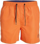 JACK & JONES Men's Fiji Solid Swim Shorts Size 46 Orange Plus Size