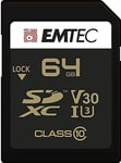 ECMSD64GXC10SP - Carte SD - UHS-I U3 - Classe 10 - Gamme Speedin - avec adaptateur Ultra Haute Performance - Vitesse de lecture jusqu'à 100MB/s. - 64 Gb(Q855)