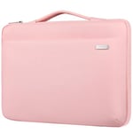 Landici Laptop Case Sleeve 13 13.3 Inch with Handle, 360°Protective Waterproof Computer Cover Bag for MacBook Air 13 M1/M2, MacBook Pro 13/14, Surface Pro 9/8/7, 11.6-12” Chromebook, New Pink