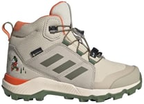 adidas Mixte Terrex Disney Mid Gore-TEX Hiking Shoes Chaussures de randonnée, Wonder Beige/Olive strata/Impact Orange, 36 EU