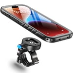 Cozycase Support Pour iPhone 14 Plus Velo Moto Etanche 【Anti Vibration- Rotatif】Metal Suport Telephone Vélo Route/VTT/Scooter/Trotinette/Guidon/Bicyclette Sportive avec Écran Tactile Pluie Bike Holder