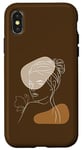 iPhone X/XS Line Art Abstract Minimalist of Women Beauty Silhouette Case