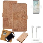 FOR Nokia C02 SMARTPHONE CASE COVER WALLETCASE CORK