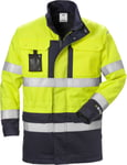 Fristads Flamme Høy synlighet vinterparkas cl 3 4589 FLAM Hi-Vis Gul / Marineblå 3XL