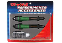 Traxxas Shocks, GTR xxlong greenanodized, PTFEcoated bodies with TRX7462G