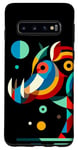 Coque pour Galaxy S10 Minimalisme géométrique Illustration moderne Warthog Art